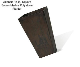 Valencia 14 in. Square Brown Marble Polystone Planter