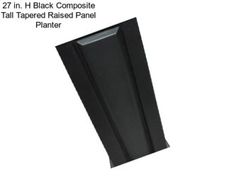 27 in. H Black Composite Tall Tapered Raised Panel Planter