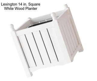 Lexington 14 in. Square White Wood Planter