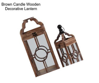 Brown Candle Wooden Decorative Lantern