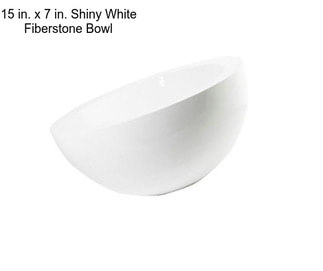 15 in. x 7 in. Shiny White Fiberstone Bowl