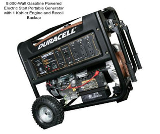 8,000-Watt Gasoline Powered Electric Start Portable Generator with 1 Kohler Engine and Recoil Backup