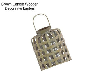 Brown Candle Wooden Decorative Lantern