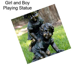 Girl and Boy Playing Statue