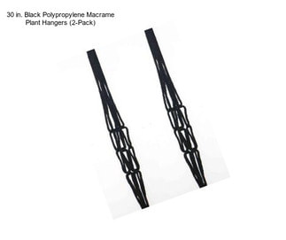 30 in. Black Polypropylene Macrame Plant Hangers (2-Pack)