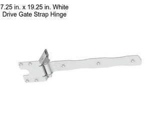 7.25 in. x 19.25 in. White Drive Gate Strap Hinge