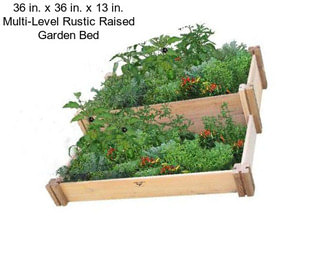 36 in. x 36 in. x 13 in. Multi-Level Rustic Raised Garden Bed