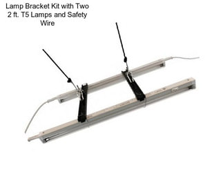 Lamp Bracket Kit with Two 2 ft. T5 Lamps and Safety Wire
