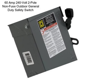 60 Amp 240-Volt 2-Pole Non-Fuse Outdoor General Duty Safety Switch