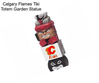 Calgary Flames Tiki Totem Garden Statue