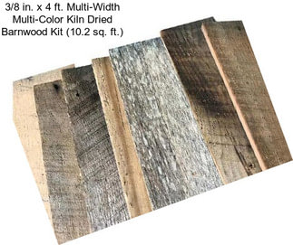 3/8 in. x 4 ft. Multi-Width Multi-Color Kiln Dried Barnwood Kit (10.2 sq. ft.)