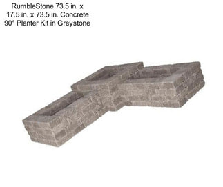 RumbleStone 73.5 in. x 17.5 in. x 73.5 in. Concrete 90° Planter Kit in Greystone