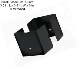 Black Fence Post Guard 3.5 in. L x 3.5 in. W x 3 in. H for Wood