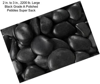 2 in. to 3 in., 2200 lb. Large Black Grade A Polished Pebbles Super Sack