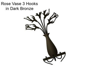 Rose Vase 3 Hooks in Dark Bronze