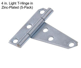 4 in. Light T-Hinge in Zinc-Plated (5-Pack)