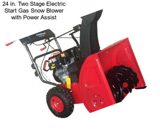 24 in. Two Stage Electric Start Gas Snow Blower with Power Assist