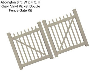 Abbington 8 ft. W x 4 ft. H Khaki Vinyl Picket Double Fence Gate Kit