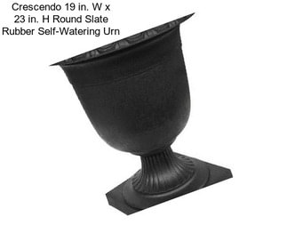 Crescendo 19 in. W x 23 in. H Round Slate Rubber Self-Watering Urn