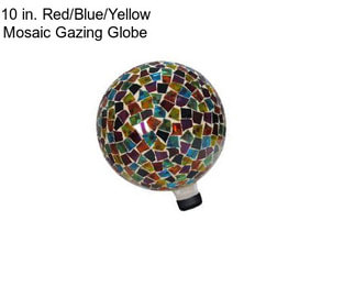 10 in. Red/Blue/Yellow Mosaic Gazing Globe