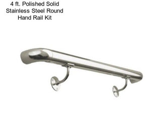 4 ft. Polished Solid Stainless Steel Round Hand Rail Kit