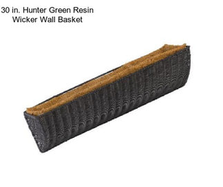 30 in. Hunter Green Resin Wicker Wall Basket