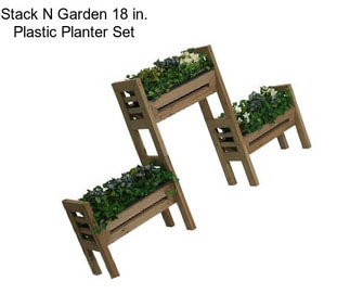 Stack N Garden 18 in. Plastic Planter Set