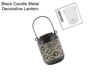 Black Candle Metal Decorative Lantern