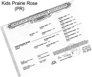 Kids Prairie Rose (PR)