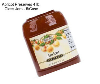 Apricot Preserves 4 lb. Glass Jars - 6/Case