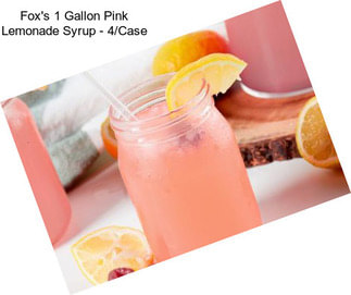 Fox\'s 1 Gallon Pink Lemonade Syrup - 4/Case