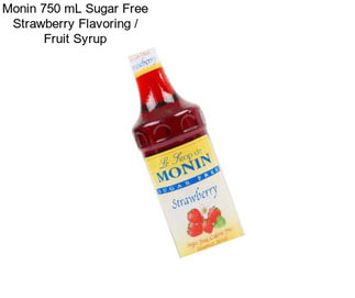 Monin 750 mL Sugar Free Strawberry Flavoring / Fruit Syrup