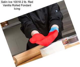Satin Ice 10018 2 lb. Red Vanilla Rolled Fondant Icing