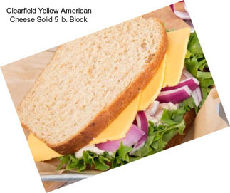 Clearfield Yellow American Cheese Solid 5 lb. Block