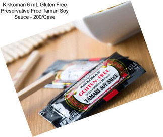 Kikkoman 6 mL Gluten Free Preservative Free Tamari Soy Sauce - 200/Case