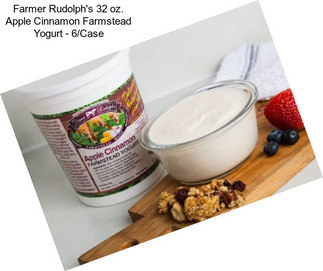 Farmer Rudolph\'s 32 oz. Apple Cinnamon Farmstead Yogurt - 6/Case