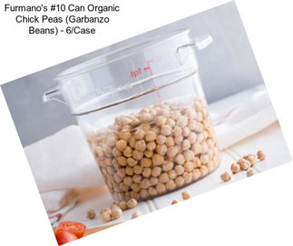 Furmano\'s #10 Can Organic Chick Peas (Garbanzo Beans) - 6/Case