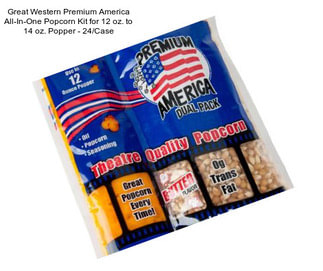 Great Western Premium America All-In-One Popcorn Kit for 12 oz. to 14 oz. Popper - 24/Case