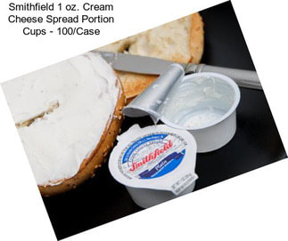 Smithfield 1 oz. Cream Cheese Spread Portion Cups - 100/Case