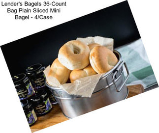 Lender\'s Bagels 36-Count Bag Plain Sliced Mini Bagel - 4/Case
