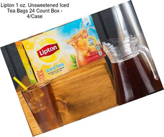 Lipton 1 oz. Unsweetened Iced Tea Bags 24 Count Box - 4/Case