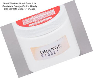 Great Western Great Floss 1 lb. Container Orange Cotton Candy Concentrate Sugar - 12/Case