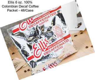 Ellis 6 oz. 100% Colombian Decaf Coffee Packet - 48/Case