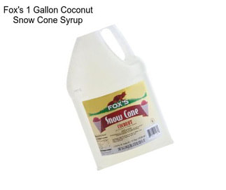 Fox\'s 1 Gallon Coconut Snow Cone Syrup