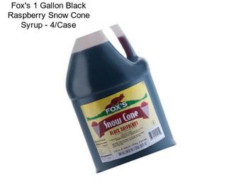 Fox\'s 1 Gallon Black Raspberry Snow Cone Syrup - 4/Case