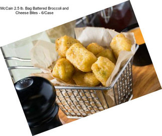 McCain 2.5 lb. Bag Battered Broccoli and Cheese Bites - 6/Case