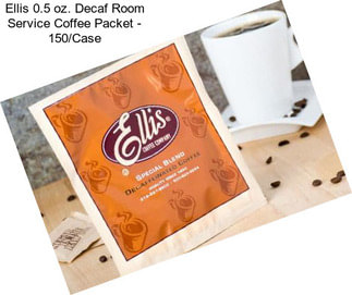 Ellis 0.5 oz. Decaf Room Service Coffee Packet - 150/Case