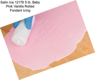 Satin Ice 12176 5 lb. Baby Pink Vanilla Rolled Fondant Icing