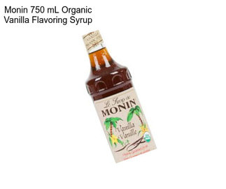 Monin 750 mL Organic Vanilla Flavoring Syrup