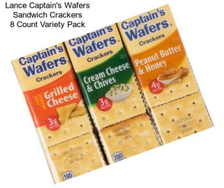 Lance Captain\'s Wafers Sandwich Crackers 8 Count Variety Pack